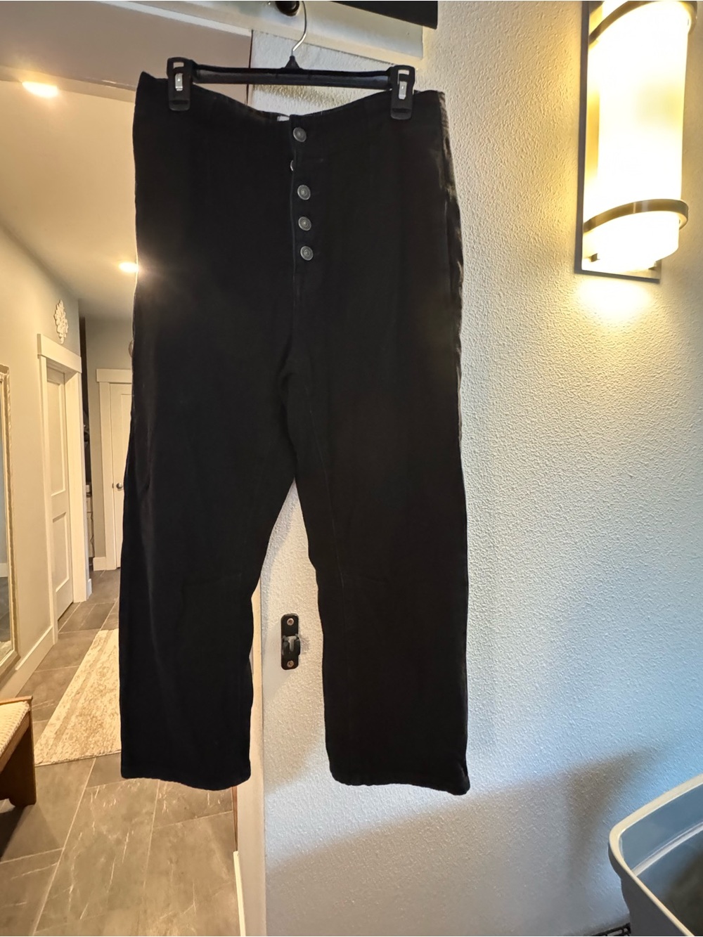 We The Free Black Button-Fly Chinos